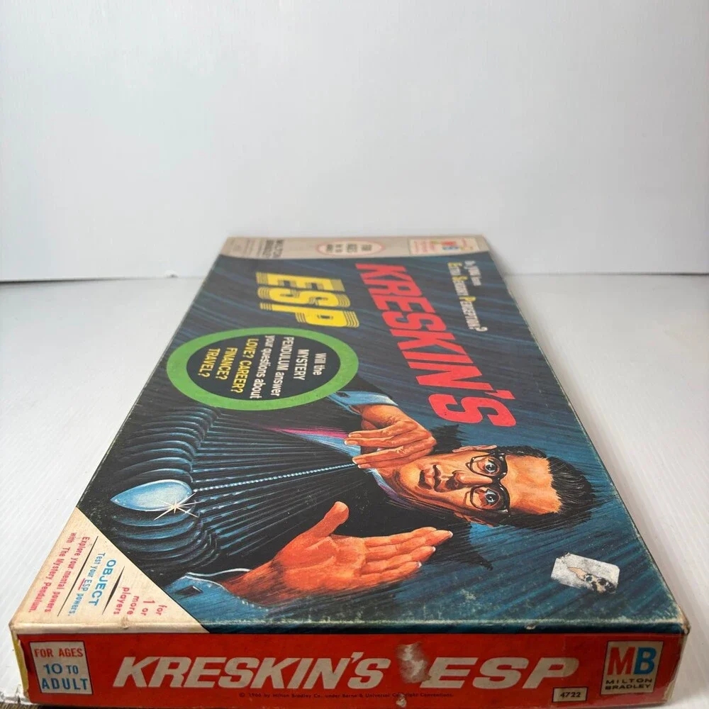 Vintage 1966 Kreskin's ESP Milton Bradley Psychic Board Game 1+ Players Complete